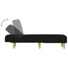 vidaXL Chaise longue noir tissu