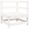 vidaXL Salon de jardin 3 pcs blanc bois de pin massif