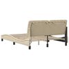 vidaXL Cadre de lit avec LED sans matelas cr&egrave;me 140x190 cm tissu