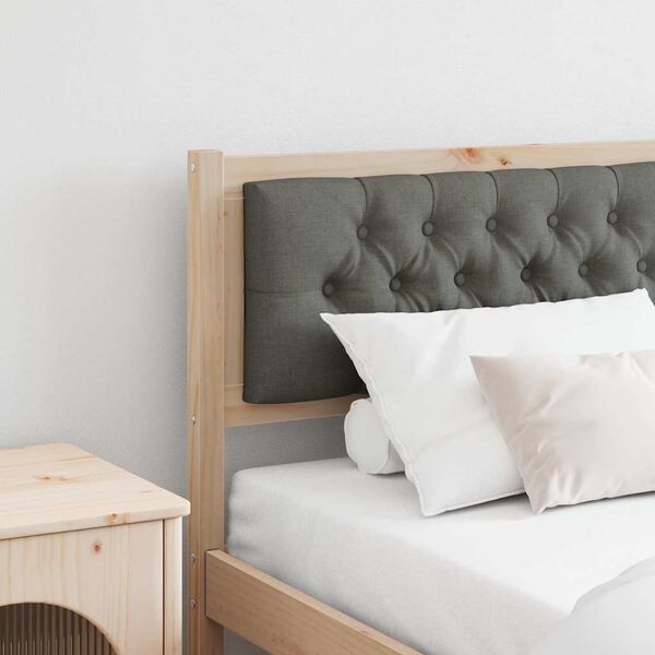 vidaXL T&ecirc;te de lit marron et gris fonc&eacute; 180 cm Bois massif en pin