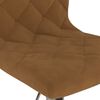 vidaXL Chaises pivotantes &agrave; manger lot de 2 Marron Velours
