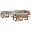 vidaXL Ensemble de canap&eacute;s d'ext&eacute;rieur 8 pc Naturel et gris clair