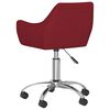 vidaXL Chaises pivotantes &agrave; manger lot de 6 Rouge bordeaux Tissu