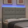vidaXL T&ecirc;te de lit LED avec t&ecirc;te de lit Gris clair 160 cm Polyester