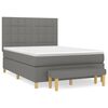 vidaXL Sommier &agrave; lattes de lit avec matelas Gris fonc&eacute; 140x190cm Tissu