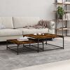 vidaXL Tables basses gigognes 2 pcs ch&ecirc;ne fum&eacute; bois d'ing&eacute;nierie