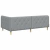 vidaXL Cadre de lit d'angle avec matelas Gris clair 90 x 190 cm tissu