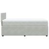 vidaXL Sommier &agrave; lattes de lit et matelas Gris clair 90x190 cm Velours