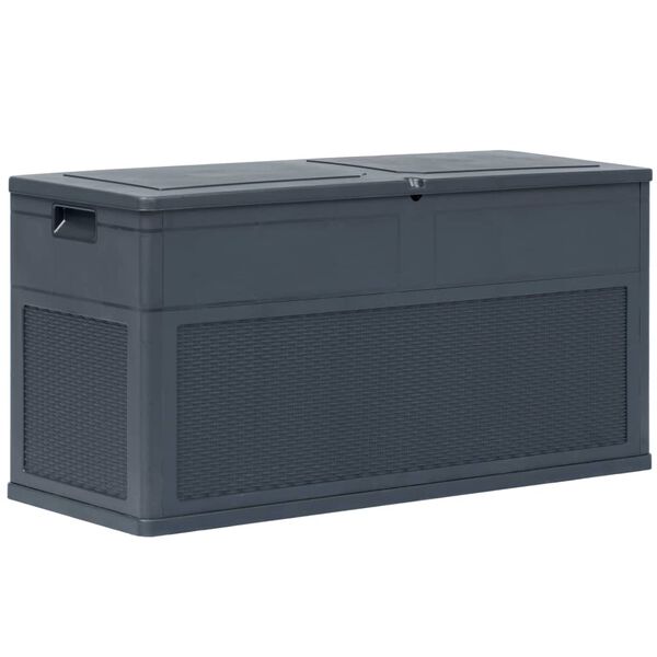 vidaXL Bo&icirc;te de rangement de jardin 320 L Anthracite