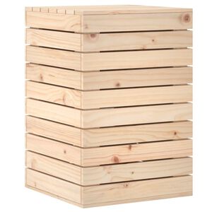 vidaXL Panier &agrave; linge 44x44x66 cm bois massif de pin