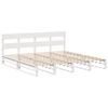 vidaXL Cadre de lit sans matelas blanc 200x200 cm bois massif de pin