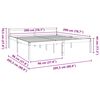 vidaXL Cadre de lit Cire marron 200 x 200 cm Bois de pin massif