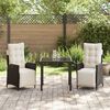 vidaXL Ensemble de salle &agrave; manger pour jardin 3 pcs Marron polyrotin
