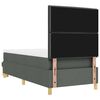 vidaXL Lit &agrave; ressorts avec matelas Gris fonc&eacute; 100 x 200 cm tissu