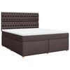 vidaXL Sommier &agrave; lattes de lit avec matelas Marron fonc&eacute; 180x200 cm