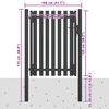 vidaXL Portail de jardin en acier 100x125 cm anthracite