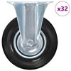 vidaXL 32 pcs Roulettes fixes 125 mm