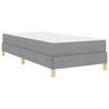 vidaXL Lit &agrave; ressorts avec matelas Gris clair 100 x 200 cm tissu