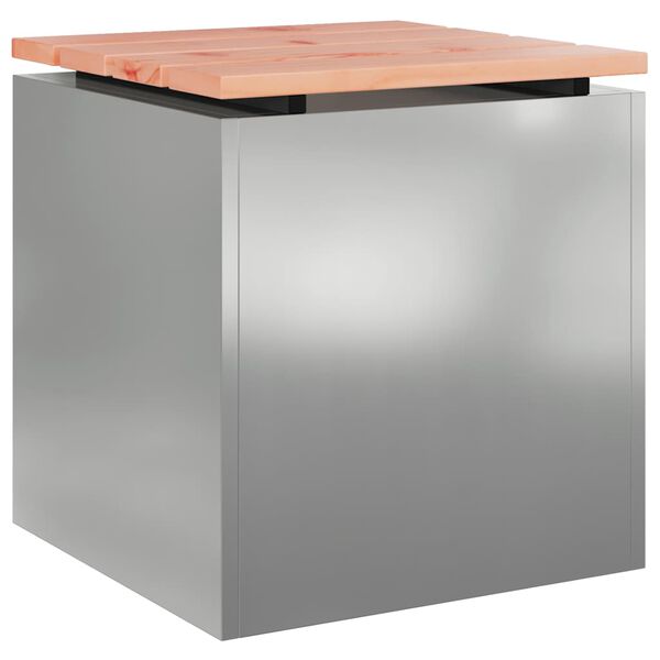 vidaXL Banc de jardin Argent 40 x 40 x 43 cm Acier galvanis&eacute;