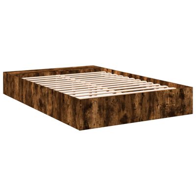 vidaXL Cadre de lit sans matelas chêne fumé 160x200 cm