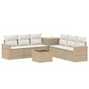 vidaXL Ensemble de Canap&eacute;s 8 pc Beige et blanc cr&egrave;me