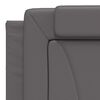 vidaXL Lit Viana avec matelas gris 180x200 cm similicuir
