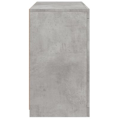 vidaXL Buffet avec lumières LED gris béton 60,5x37x67 cm