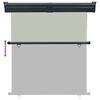 vidaXL Auvent lat&eacute;ral de balcon 175x250 cm Gris