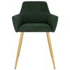 vidaXL Chaises &agrave; manger lot de 2 Vert fonc&eacute; Velours