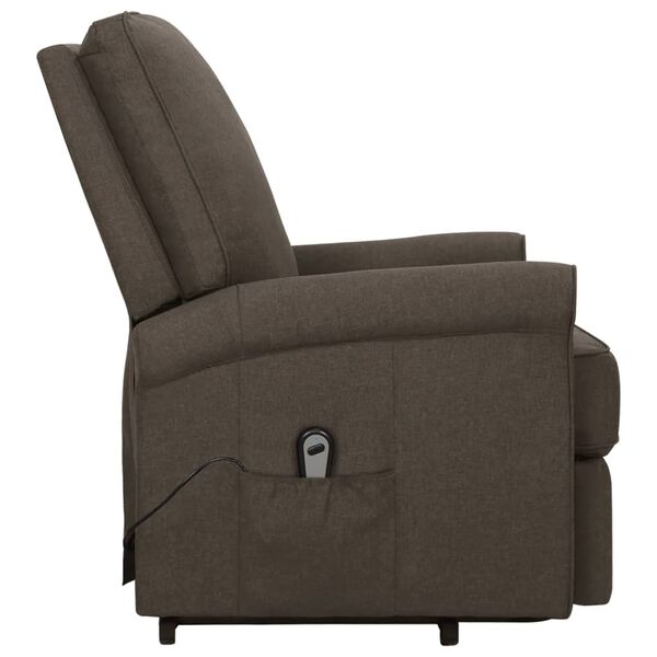 vidaXL Fauteuil Marron fonc&eacute; Tissu