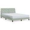 vidaXL Cadre de lit avec LED sans matelas gris clair 140x200cm velours