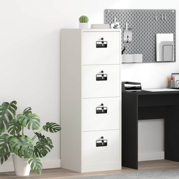 vidaXL Cabinet de Dossier Noir 44 x 50 x 106.5 cm Acier Lamin&eacute; &agrave; Froid