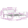 vidaXL Lit biblioth&egrave;que sans matelas 180x200 cm bois massif de pin