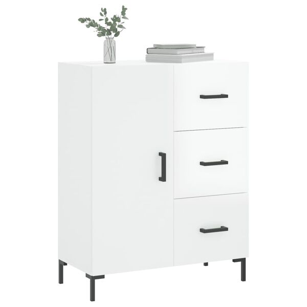 vidaXL Buffet Blanc brillant 69,5x34x90 cm Bois d'ingénierie