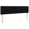 VidaXL Cadre de lit ottoman avec matelas noir 160x200 cm tissu