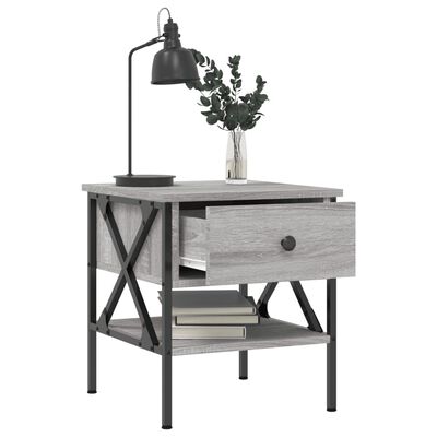 vidaXL Tables de chevet 2 pcs sonoma gris 40x42x45 cm bois ingénierie