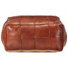 vidaXL Pouf 60 x 60 x 30 cm Brun roux Cuir v&eacute;ritable de ch&egrave;vre