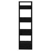 vidaXL Bibliothèque/Séparateur de pièce Noir 41x35x125 cm Pin massif