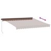 vidaXL Auvent manuel r&eacute;tractable avec LED marron 400x350 cm