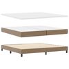 vidaXL Lit &agrave; ressorts avec matelas Cappuccino 200 x 200 cm Simili cuir