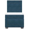 vidaXL Sommier &agrave; lattes de lit avec matelas bleu 90x200 cm velours