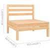 vidaXL Salon de jardin 3 pcs bois massif de pin