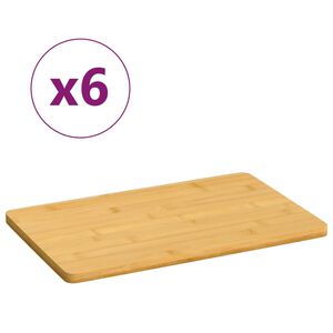 vidaXL Assiettes de petit-d&eacute;jeuner 6 pcs 22x14x0,8 cm bambou