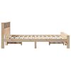 vidaXL Cadre de lit Marron 140 x 200 cm Bois d'ing&eacute;nierie