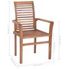 vidaXL Chaises &agrave; manger lot de 6 avec coussins anthracite Teck solide