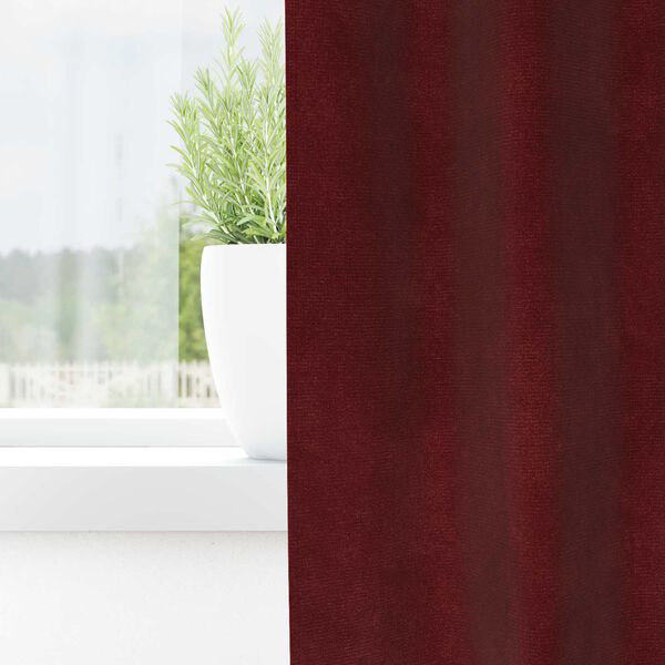 vidaXL Rideaux occultants 2 pcs Bordeaux 140 x 225 cm Velours