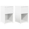 vidaXL Armoire de lit 2 pi&egrave;ces Blanc 29 x 31,5 x 49 cm