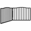 vidaXL Barri&egrave;re pour chien pliable 2 panneaux noir bois de peuplier