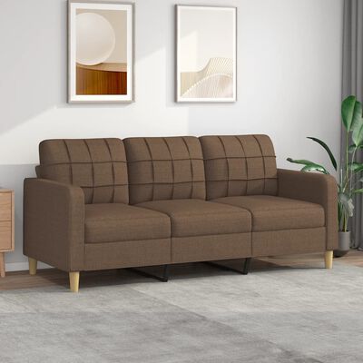 vidaXL Canapé à 3 places Marron 180 cm Tissu