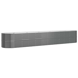 vidaXL Lit sur&eacute;lev&eacute; de jardin Acier galvanis&eacute; Anthracite